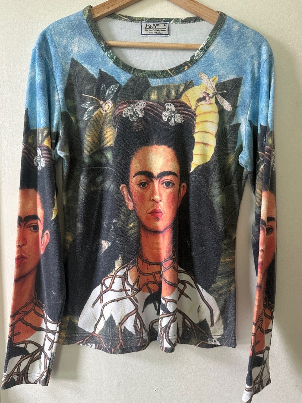 Frida Kahlo Print Long Sleeve Top